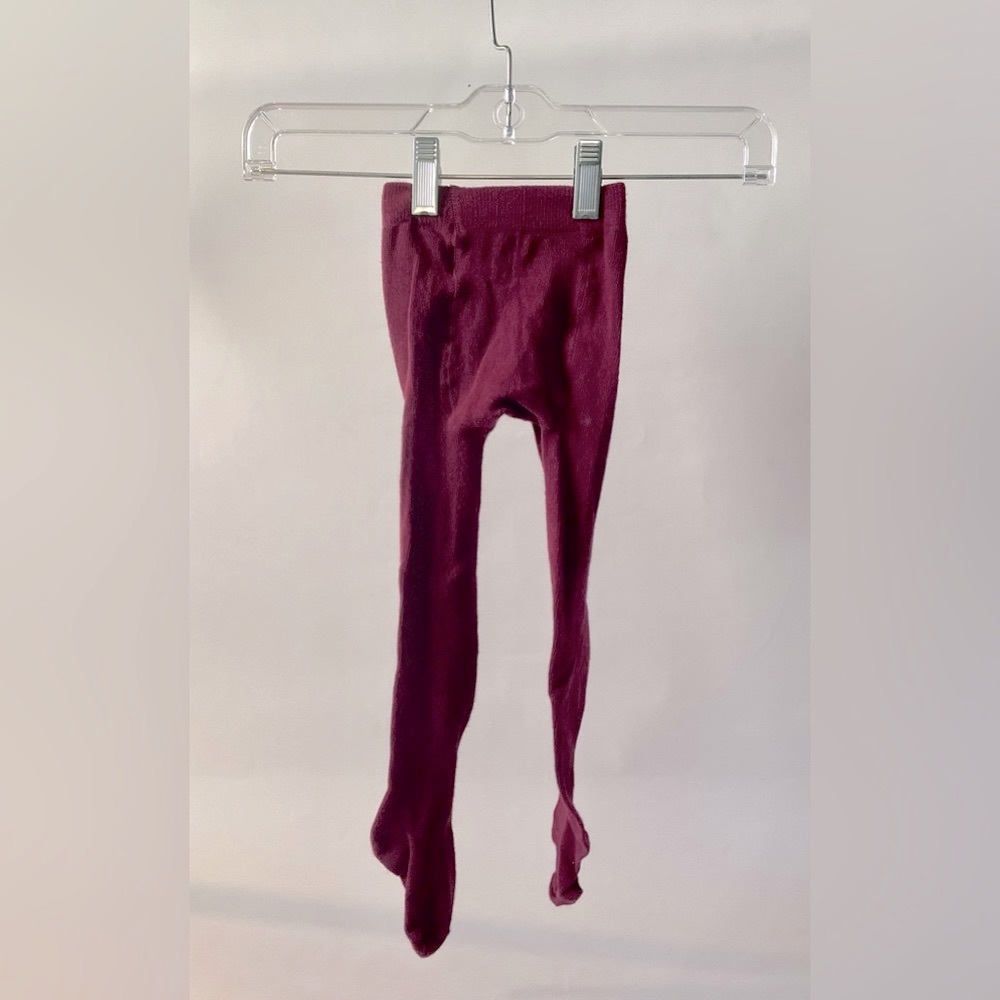 Janie and Jack Baby Burgundy Tights Size 12 to 24 months